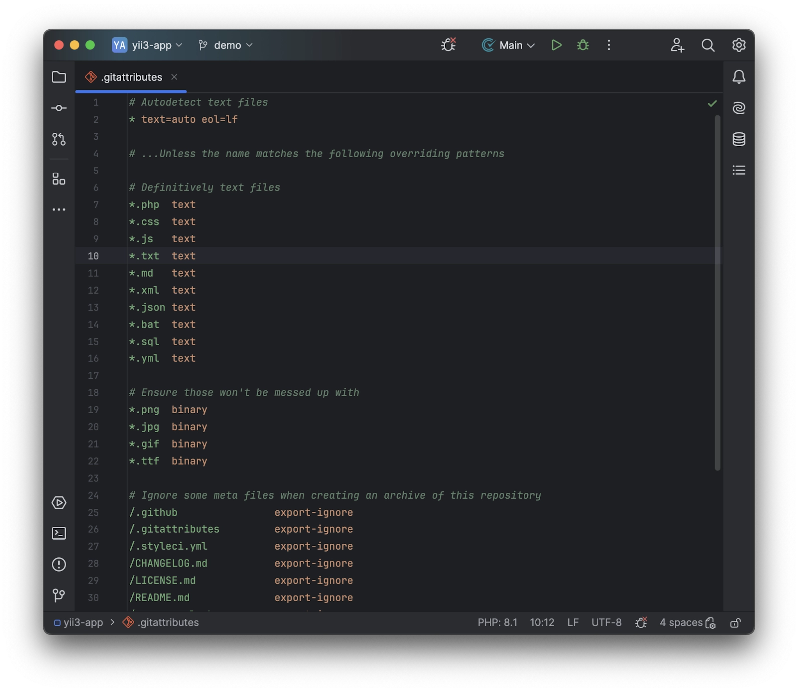 PHP 开发中 你可能不知道的非常好用 PhpStorm 插件 - .gitattributes support plugin